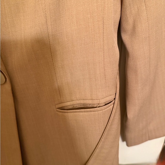 Tan Business Pantsuit Belted by John Meyer - Picture 3 of 8